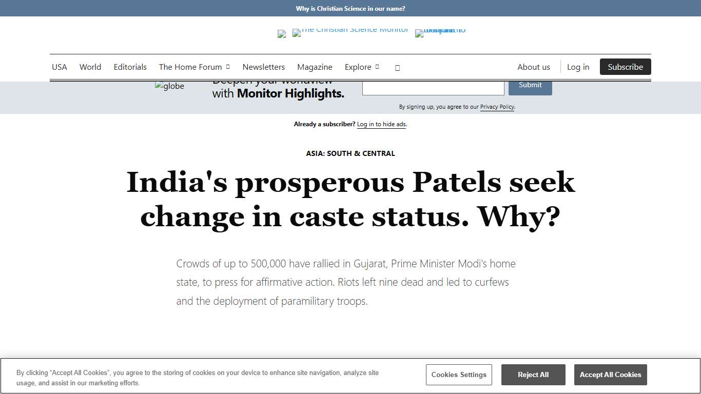 India's prosperous Patels seek change in caste status. Why? - CSMonitor.com
